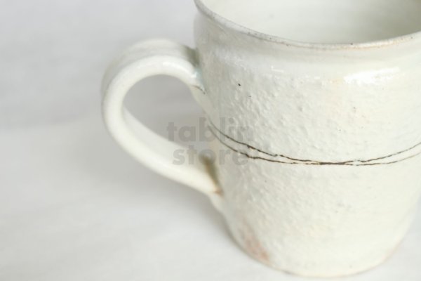 Photo2: Shigaraki ware Japanese pottery tea mug coffee cup kobiki line hai 300ml