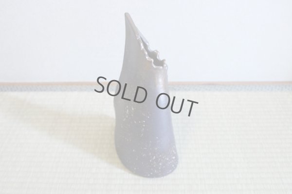 Photo5: Shigaraki Japanese pottery Vase tsuchi shato H 31cm