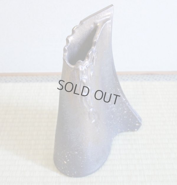 Photo4: Shigaraki Japanese pottery Vase tsuchi shato H 31cm