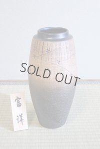 Shigaraki Japanese pottery Vase tsuchi hanamo H 30cm