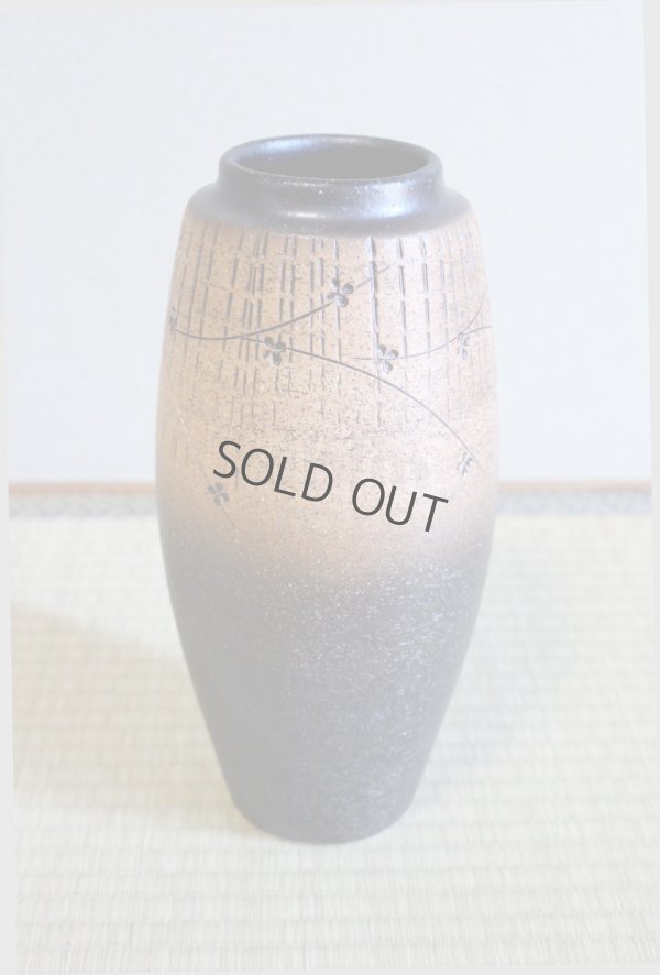 Photo6: Shigaraki Japanese pottery Vase tsuchi hanamo H 30cm