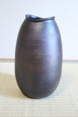 Photo8: Shigaraki Japanese pottery Vase tsuchi kinkaso H 28cm (8)