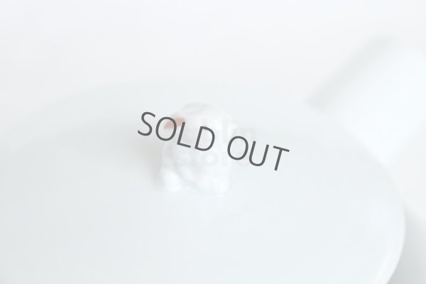 Photo9: Arita imari sd Porcelain Japanese tea pot kyusu white hakuji rabbit 330ml