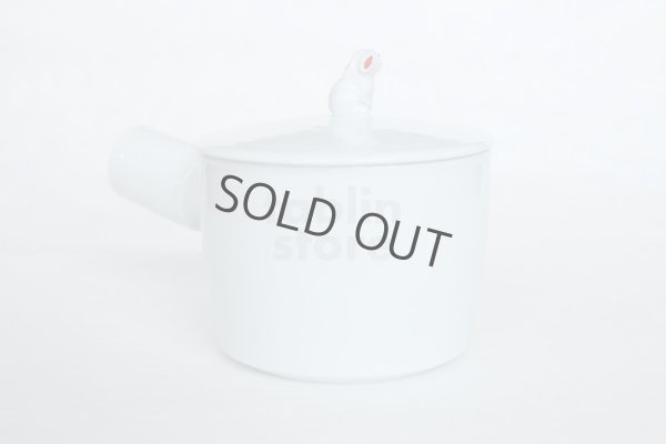 Photo11: Arita imari sd Porcelain Japanese tea pot kyusu white hakuji rabbit 330ml