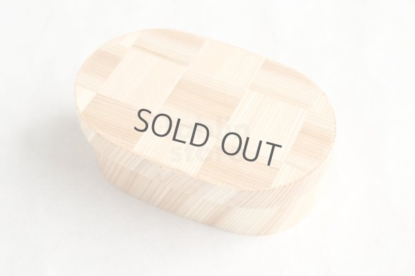 Photo7: Japanese cedar Bento Lunch Box wooden Serving bowl ami oval 490ml