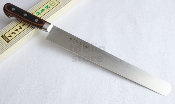 Photo1: Sakai takayuki patissier cake knife stainless-steel wood handle any type