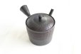 Photo2: Tokoname Japanese tea pot kyusu Gyokko pottery tea strainer black biri shu 240ml (2)