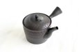Photo1: Tokoname Japanese tea pot kyusu Gyokko pottery tea strainer black biri shu 240ml (1)