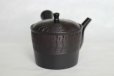 Photo7: Tokoname Japanese tea pot kyusu Gyokko pottery tea strainer black biri shu 240ml