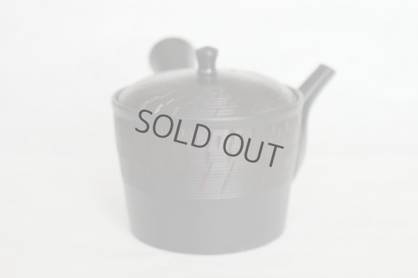 Photo7: Tokoname Japanese tea pot kyusu Gyokko pottery tea strainer black biri shu 240ml