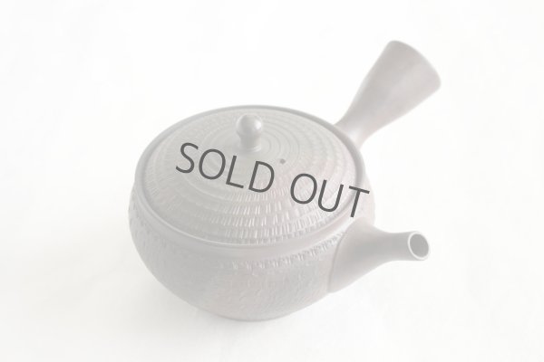 Photo1: Tokoname Japanese tea pot kyusu Gyokko pottery tea strainer youhen biri hi 250ml