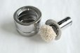 Photo1: Japanese oil grease tool for frying pan antibacterial cotton with stainless handle & stand (1)