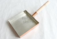 Japanese copper rolled egg making pan  Nakamura square kanto with wooden handle any size