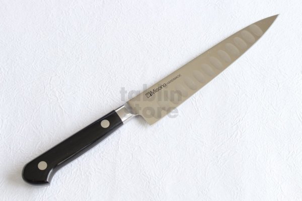 Photo2: Misono Molybdenum stainless Japanese Petty Salmon Dimple blade knife any size