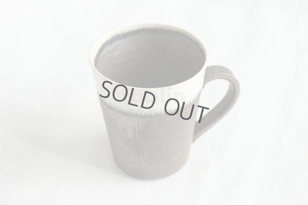 Photo11: Kiyomizu Japanese pottery tea mug coffee cup Daisuke white-line black 250ml