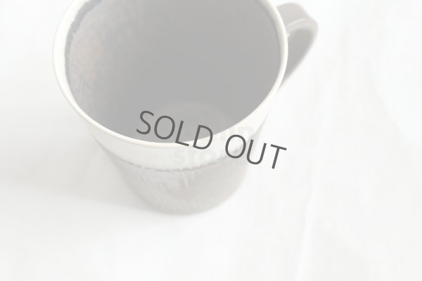 Photo9: Kiyomizu Japanese pottery tea mug coffee cup Daisuke white-line black 250ml