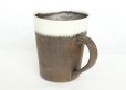 Photo6: Kiyomizu Japanese pottery tea mug coffee cup Daisuke white-line black 250ml