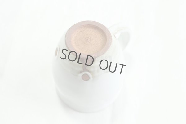 Photo6: Hagi yaki ware Japanese pottery mug coffee cup mei white 370ml