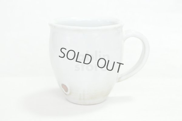 Photo5: Hagi yaki ware Japanese pottery mug coffee cup mei white 370ml