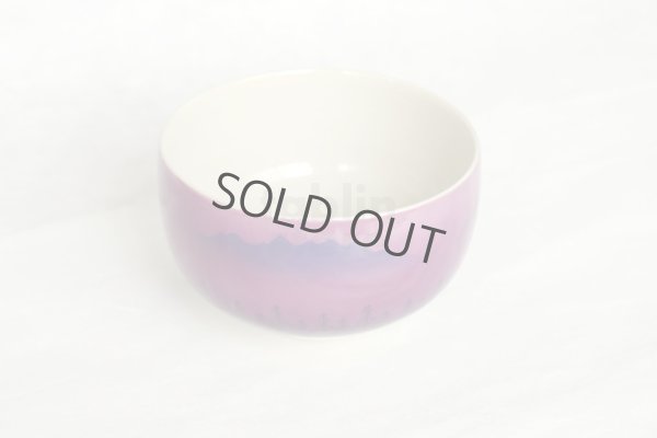 Photo8: Kutani porcelain Japanese Matcha chawan tea bowl forest mountains yon