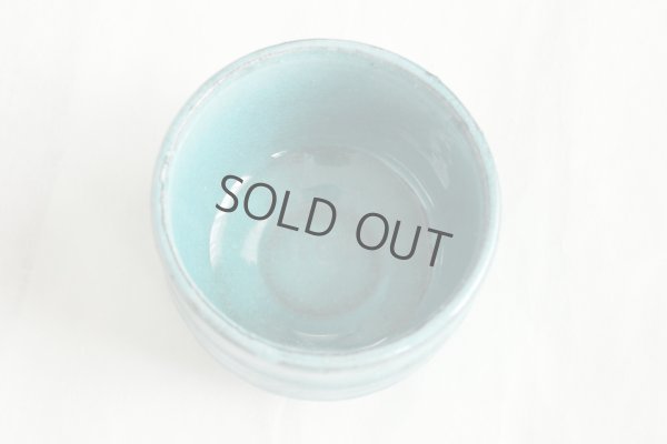 Photo6: Mino ware pottery Japanese tea ceremony bowl Matcha chawan tsutsu blue wan