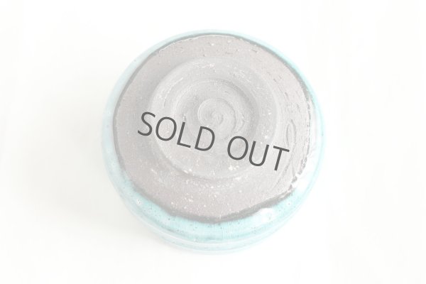 Photo7: Mino ware pottery Japanese tea ceremony bowl Matcha chawan tsutsu blue wan