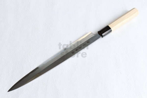 Photo3: SAKAI TAKAYUKI Japanese knife Aonikou Kyoumen Mirror Finish Yasuki Sashimi