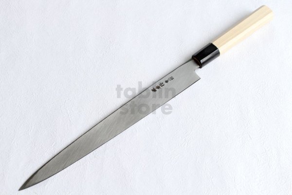 Photo9: SAKAI TAKAYUKI Japanese knife Aonikou Kyoumen Mirror Finish Yasuki Sashimi
