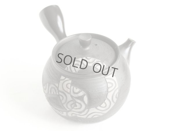 Photo4: Tokoname Japanese tea pot kyusu Komatsu ceramic tea strainear enmaru 310ml