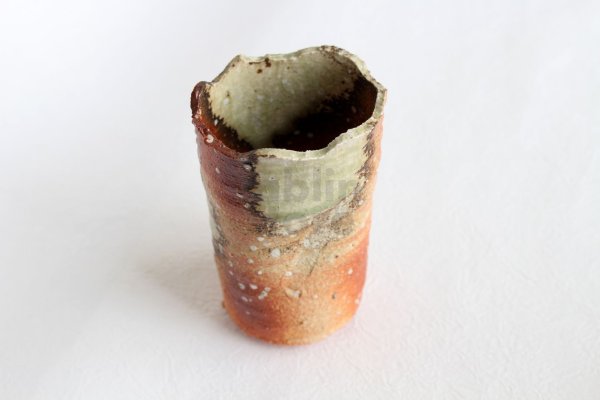 Photo11: Shigaraki Japanese pottery Vase small tokoshigaraki  H 11cm 