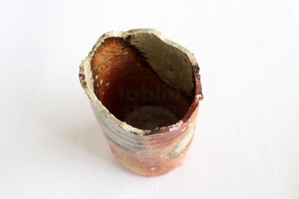 Photo8: Shigaraki Japanese pottery Vase small tokoshigaraki  H 11cm 