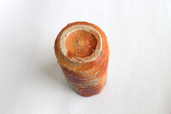 Photo7: Shigaraki Japanese pottery Vase small tokoshigaraki  H 11cm 