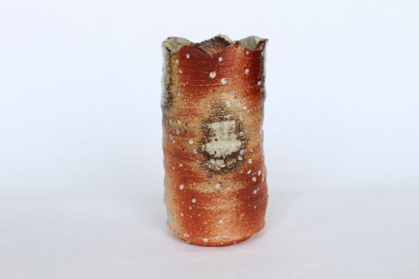 Photo5: Shigaraki Japanese pottery Vase small tokoshigaraki  H 11cm 