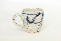 Shigaraki ware Japanese pottery tea mug coffee cup mizunone nagare blue 350ml