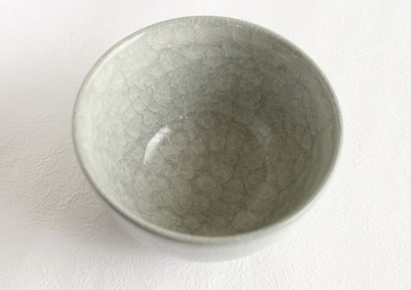 Photo11: Kiyomizu Japanese pottery tea ceremony bowl matcha chawan gray hyoretsu Junzo