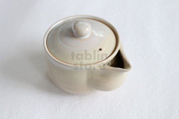 Photo9: Hagi ware Japanese tea pot kyusu pottery tea strainer himedo hohin 200ml