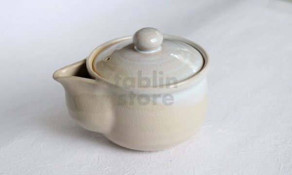Photo1: Hagi ware Japanese tea pot kyusu pottery tea strainer himedo hohin 200ml
