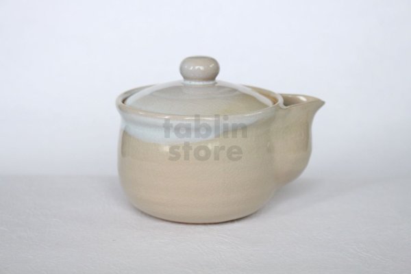 Photo3: Hagi ware Japanese tea pot kyusu pottery tea strainer himedo hohin 200ml
