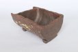 Photo10: Tokoname Bonsai pot garden tree Japanese pottery bamboo shape yakishime W132mm