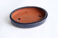 Photo9: Tokoname Bonsai pot garden tree Japanese pottery oval Yozan Eimei navy W148mm