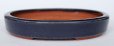 Photo10: Tokoname Bonsai pot garden tree Japanese pottery oval Yozan Eimei navy W148mm