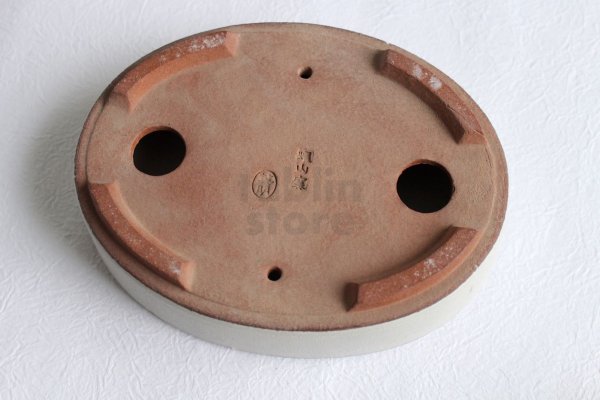 Photo8: Tokoname Bonsai pot garden tree Japanese pottery oval Yozan Eimei shiro W153mm