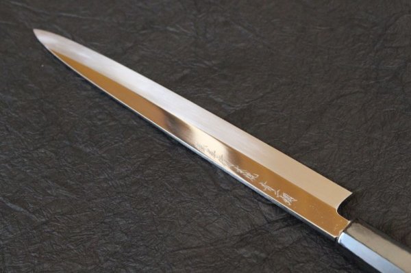 Photo7: Honyaki Aonikou water quenching SAKAI TAKAYUKI Yasuki Blue-2 Steel Sashimi Yanagiba