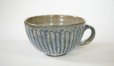 Photo9: Shigaraki sd Japanese pottery tea mug coffee cup Shinogi wide blue 360 ml