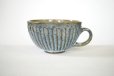 Photo8: Shigaraki sd Japanese pottery tea mug coffee cup Shinogi wide blue 360 ml