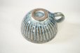 Photo4: Shigaraki sd Japanese pottery tea mug coffee cup Shinogi wide blue 360 ml