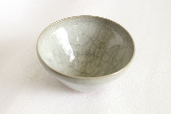 Photo1: Kiyomizu sd pottery Japanese matcha tea ceremony bowl Kyoto crystal glaze kori