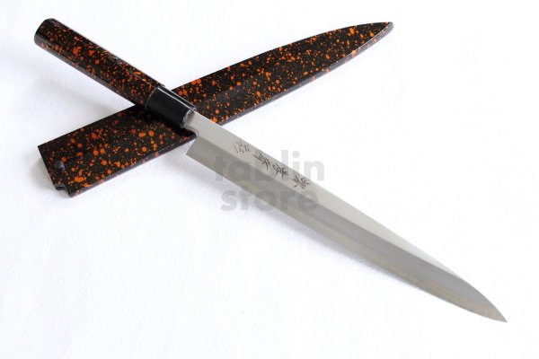 Photo1: SAKAI TAKAYUKI Shikisai Kincha sashimi yanabiba inox with scheide any size 