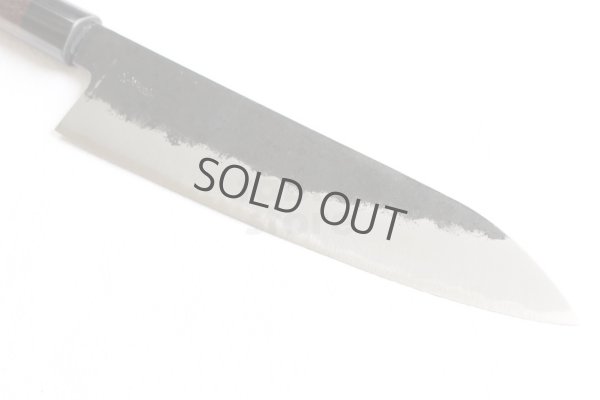 Photo5: Takayuki Iwai Aogami super blue steel Ibuki Kurouchi black finish Gyuto knife 210mm