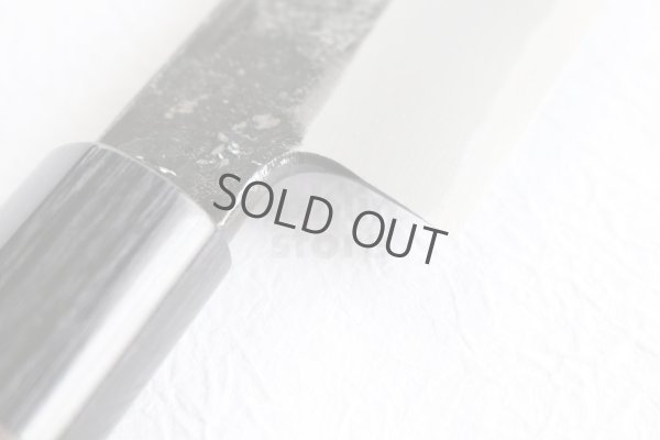 Photo8: Takayuki Iwai Blue 2 steel Ibuki Kurouchi black Kiritsuke Sashimi D-shape 270 mm 